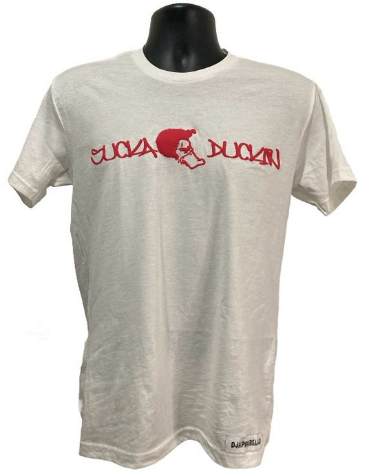 Men's Cotton Puff Print Crew Red Sucka Duckin T- Shirt